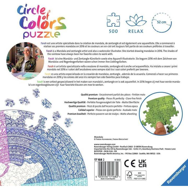 RAVENSBURGER Circle of Colors - Mandala Puzzle (500 x)