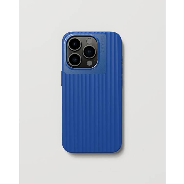 NUDIENT Backcover Bold (iPhone 15 Pro, Aluminium, Blau)