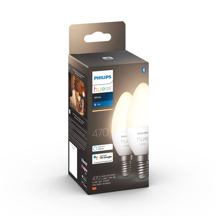 PHILIPS HUE Ampoule LED (E14, ZigBee, Bluetooth, 5.5 W)