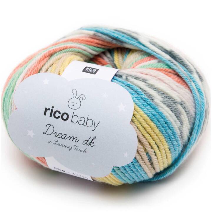 RICO DESIGN Lana Baby Dream Luxury touch (50 g, Beige, Verde, Multicolore)