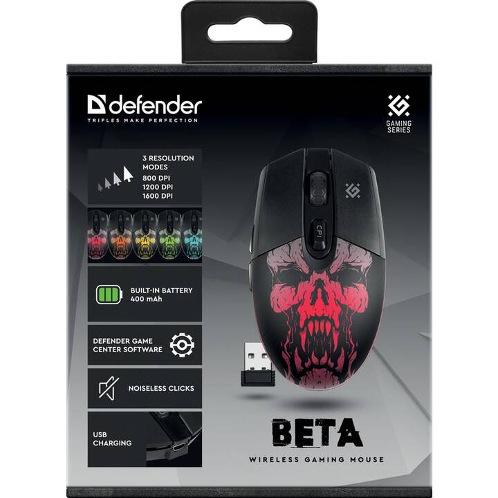 DEFENDER Beta GM-707L Mouse (Senza fili, Gaming)