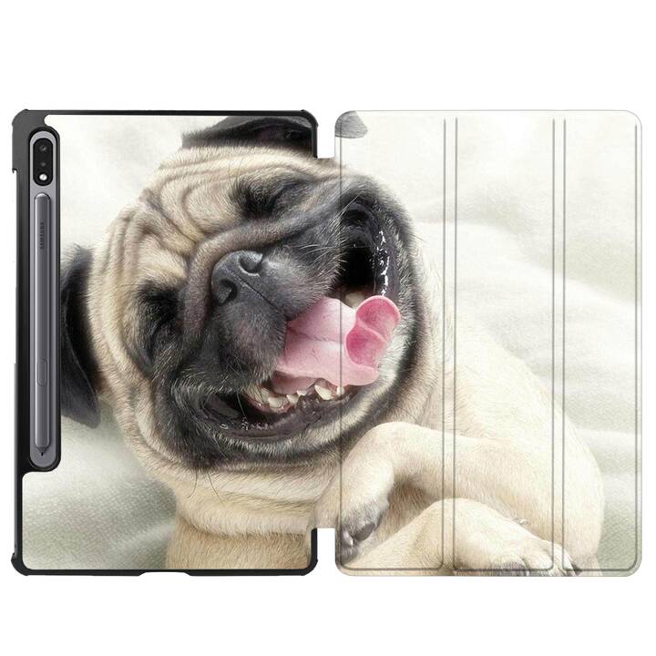 EG coque pour Samsung Galaxy Tab S8 11" (2022) - beige - chiens
