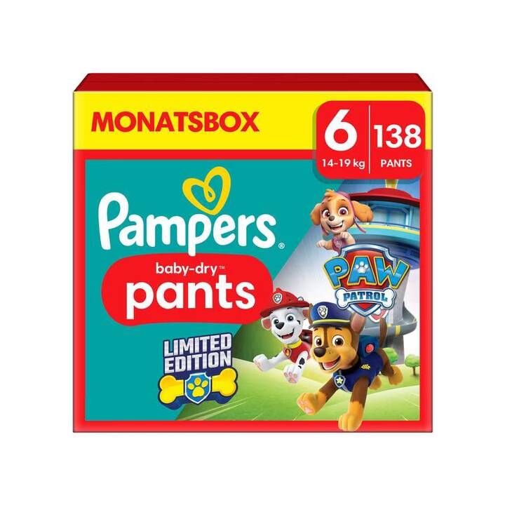 PAMPERS Baby-Dry Pants Paw Patrol 6 (138 pièce)