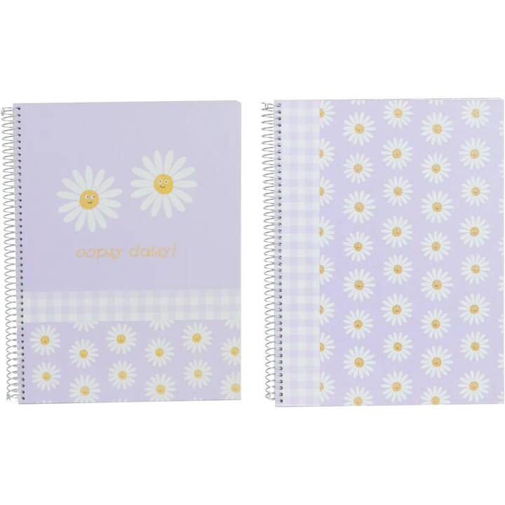ANCOR Carnets Flowers (A4, Carreaux)