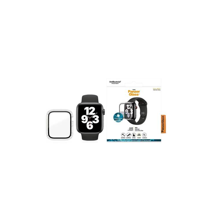 PANZERGLASS Full Body Apple Watch 4/5/6/SE 40mm Film protecteur (Apple Watch 40 mm, Transparent, Noir, Clair)