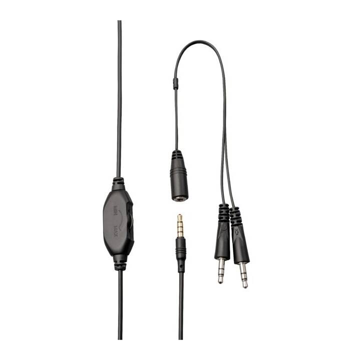 INTERTRONIC Casque micro de bureau (On-Ear, Câble, Noir)