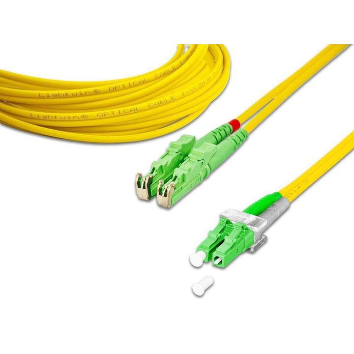 LIGHTWIN Câble réseau (LC Single-Modus, Fiche E-2000 (APC), 6 m)
