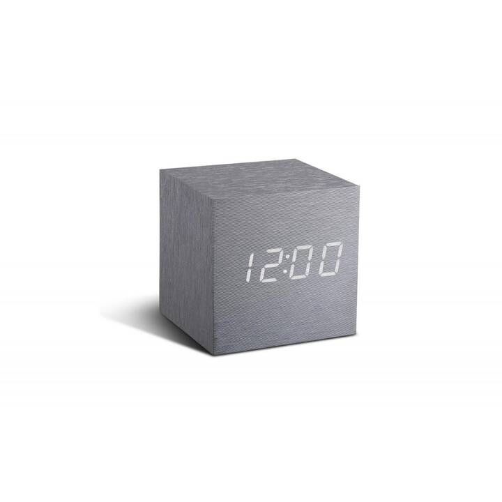 GINGKO Sveglia classica Cube (Alluminio)