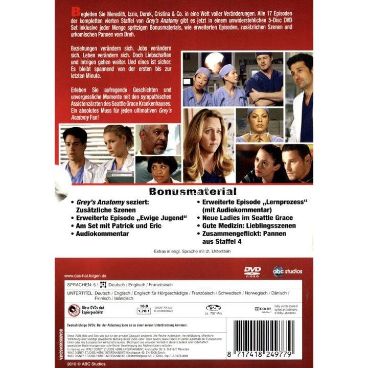 Grey's Anatomy Saison 4 (EN, FR, DE)