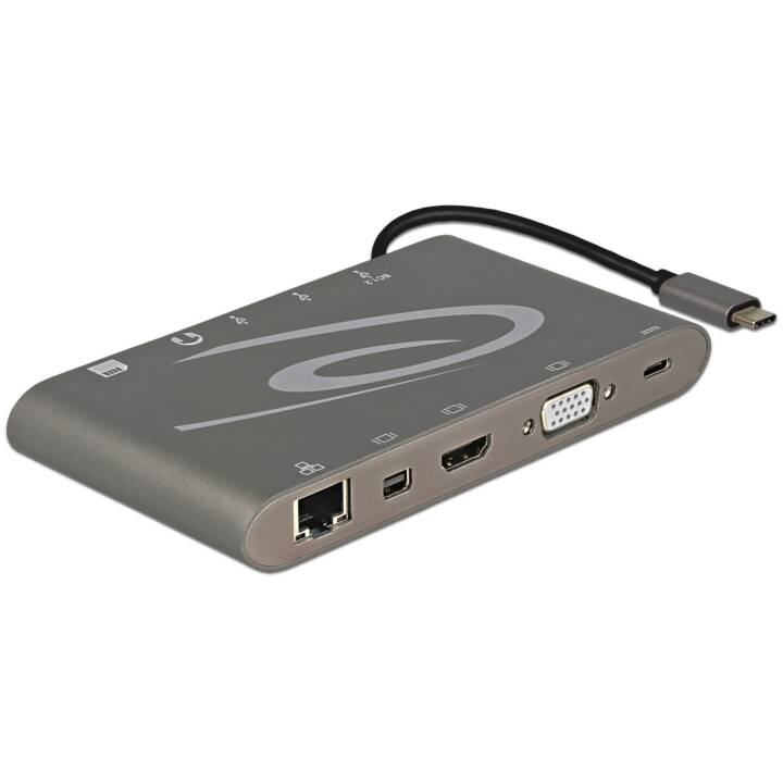 DELOCK Dockingstation (HDMI, Mini DisplayPort, VGA, USB Typ-C, 3 x USB 3.0 Typ-A, RJ-45 (LAN))