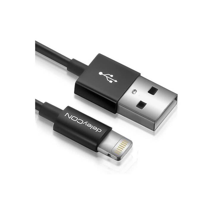 DELEYCON Câble (Lightning, USB 2.0, 2 m)