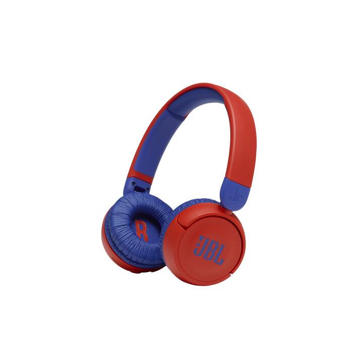 JBL BY HARMAN Jr 310BT Cuffie per bambini (On-Ear, Bluetooth 5.0, Blu, Rosso)