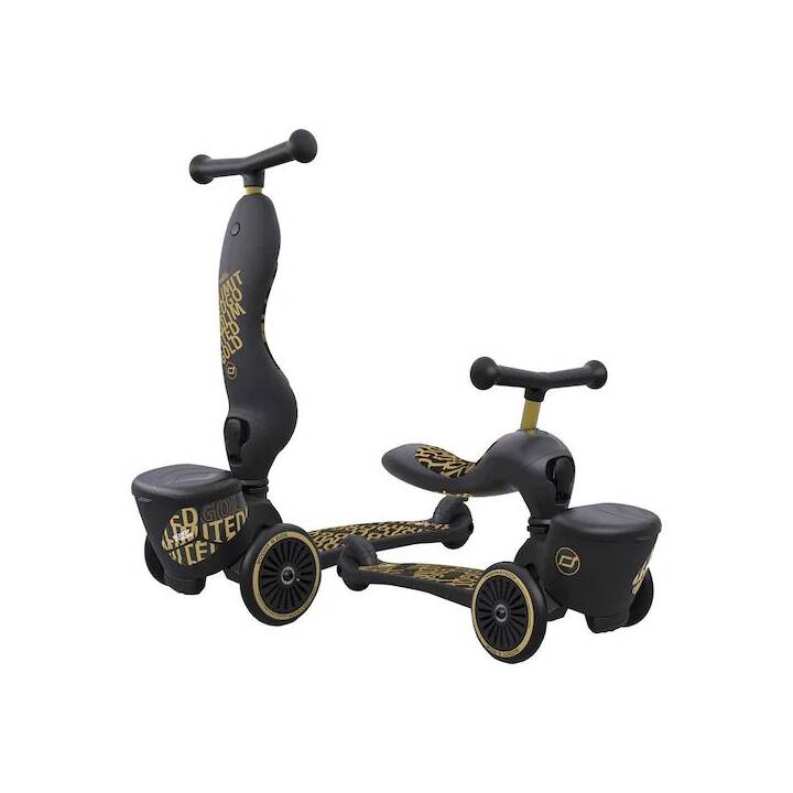 SCOOT AND RIDE Kickboard Highway Kick 1 (Schwarz, Gold)