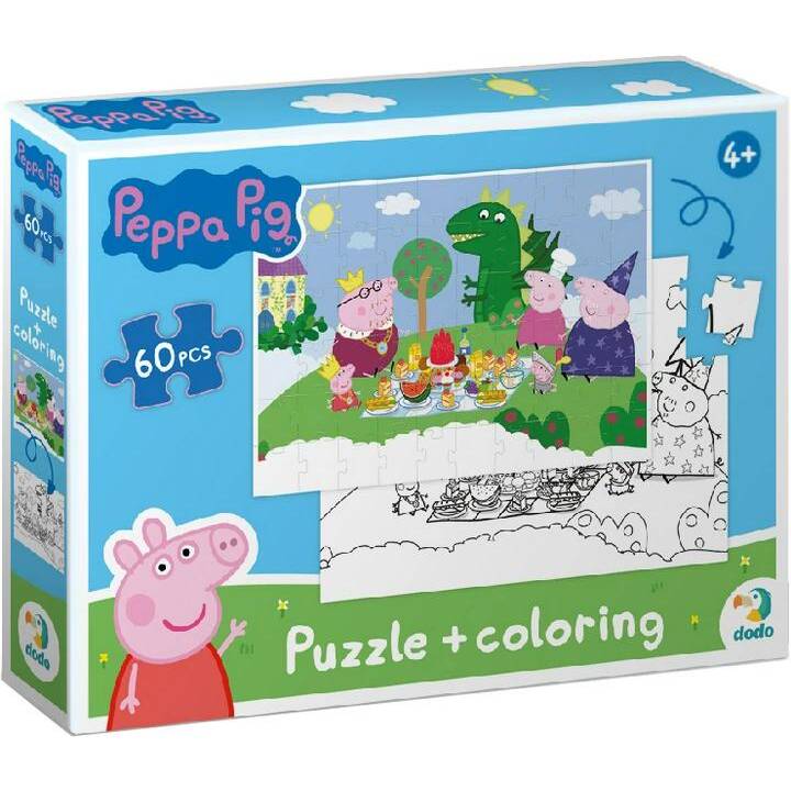 DODO Peppa Pig 2in1 Picknick Puzzle (60 pièce)