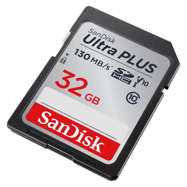 SANDISK SDHC Ultra Plus (UHS-I Class 1, 32 Go, 130 Mo/s)