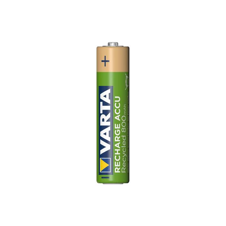 VARTA Recharge Accu Recycled Batterie (AAA / Micro / LR03, 2 Stück)