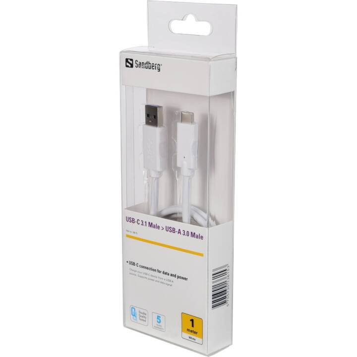 SANDBERG 136-15 USB-Kabel (USB 3.0 Typ-C, USB-C, 1 m)