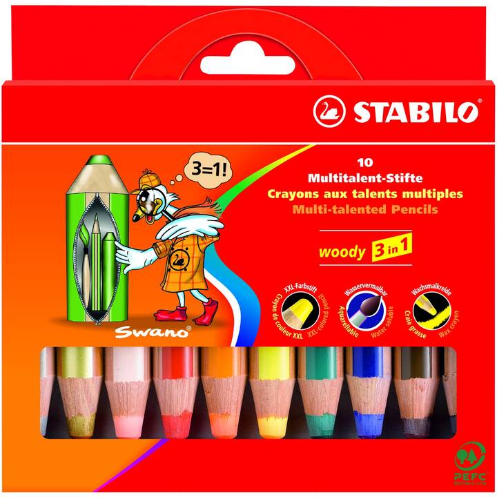 STABILO Crayons de couleur (Multicolore, 10 pièce)