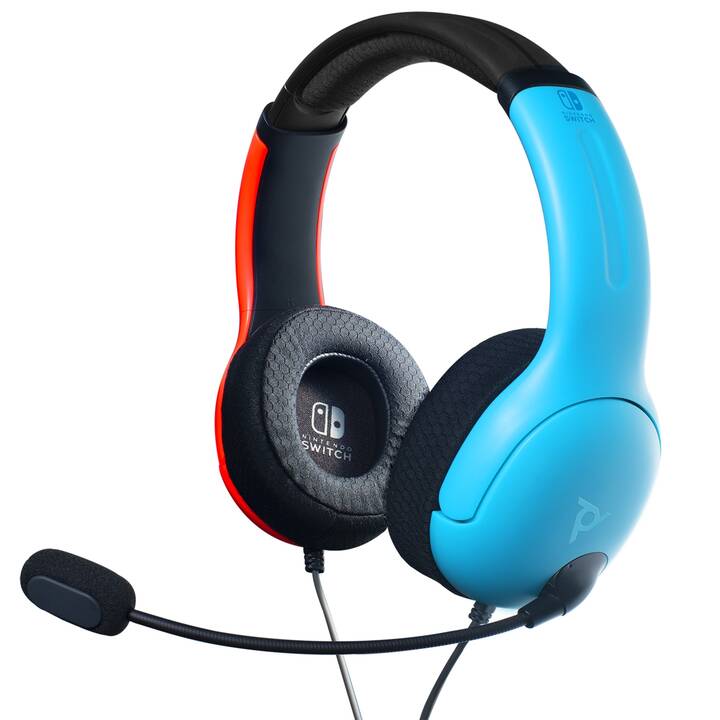 PDP LVL40 (On-Ear, Rot, Blau)