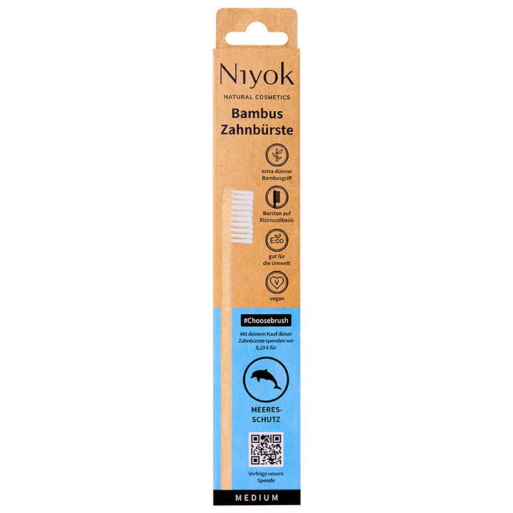 NIYOK Brosse à dents normale Choosebrush MEERESSCHUTZ (Moyen)