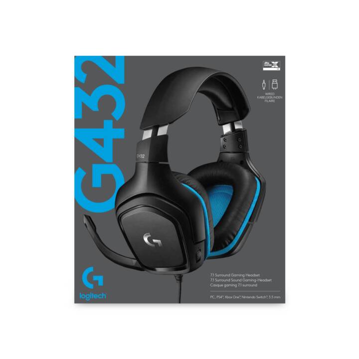 LOGITECH Casque micro de jeu G432 (Over-Ear)