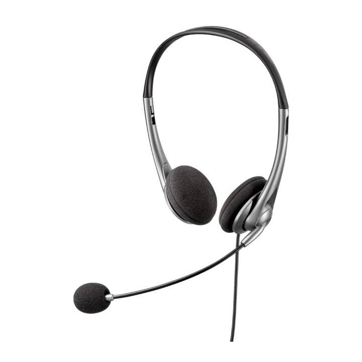 INTERTRONIC Office Headset (On-Ear, Kabel, Schwarz)