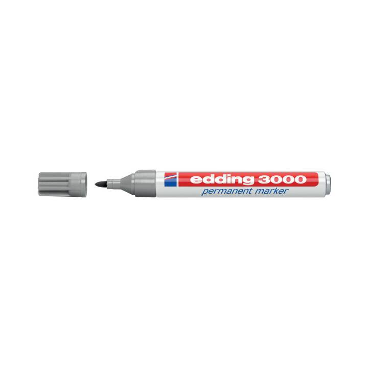 EDDING Permanent Marker 3000 (Grau, 1 Stück)