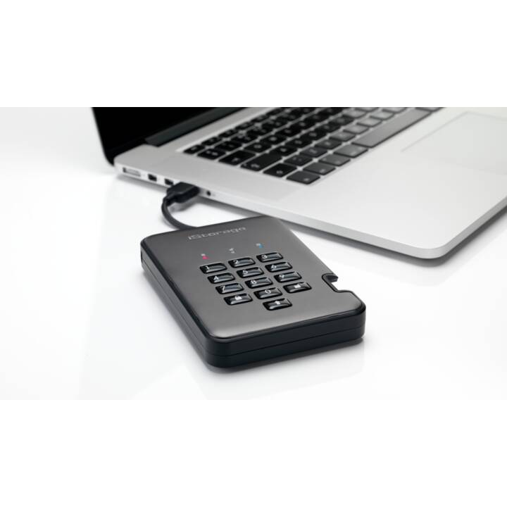 ISTORAGE diskAshur Pro2 (USB Typ-A, 500 GB, Graphite Black)
