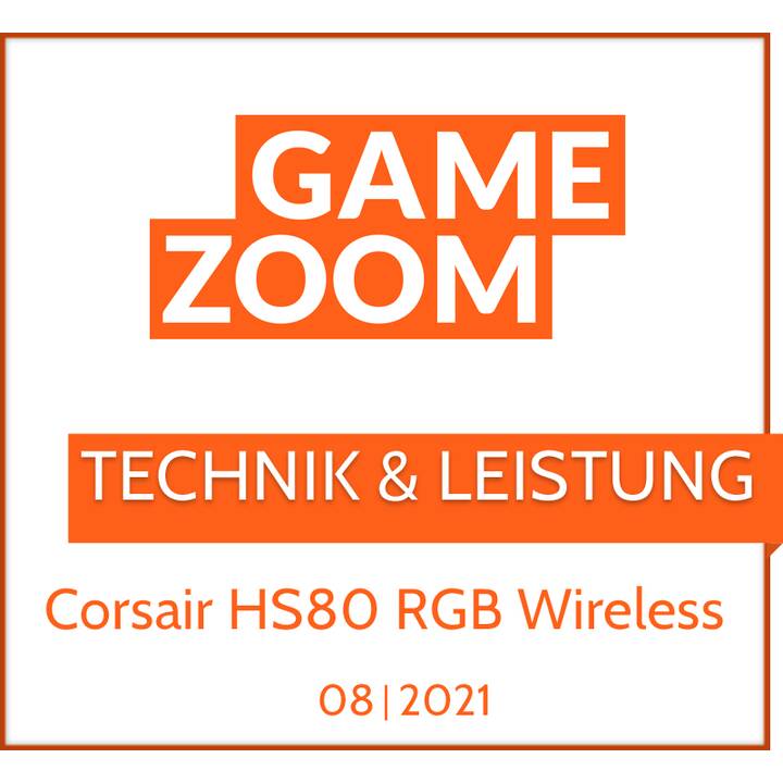 CORSAIR Cuffia da gioco HS80 RGB Wireless (On-Ear)