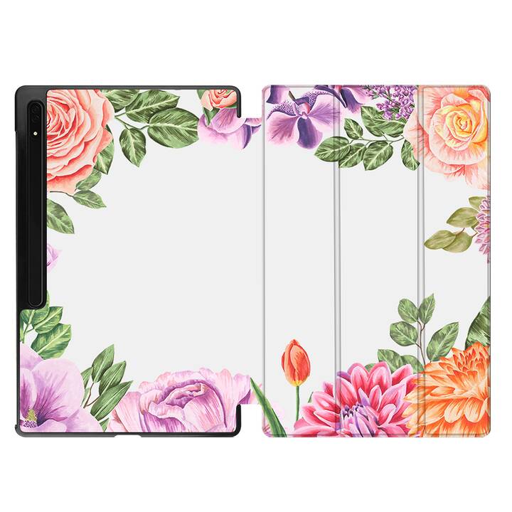 EG coque pour Samsung Galaxy Tab S8 Ultra 14.6" (2022) - Rose - Fleur