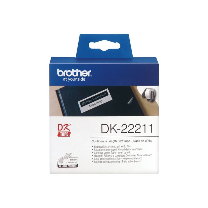 BROTHER DK22211 Etikettenrolle (1 Stück, 29 mm x 15.24 m)