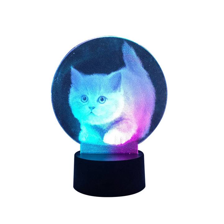 EG Luce notturna USB 7 colori LED senza telecomando (nessuna batteria inclusa) - gatto
