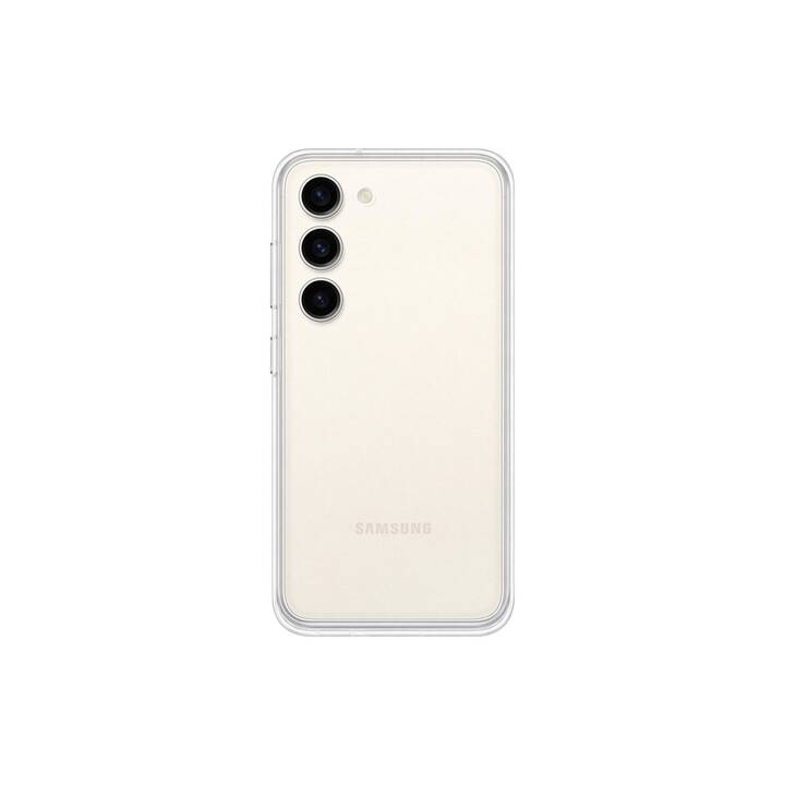 SAMSUNG Backcover Frame (Galaxy S23, trasparente, Bianco)
