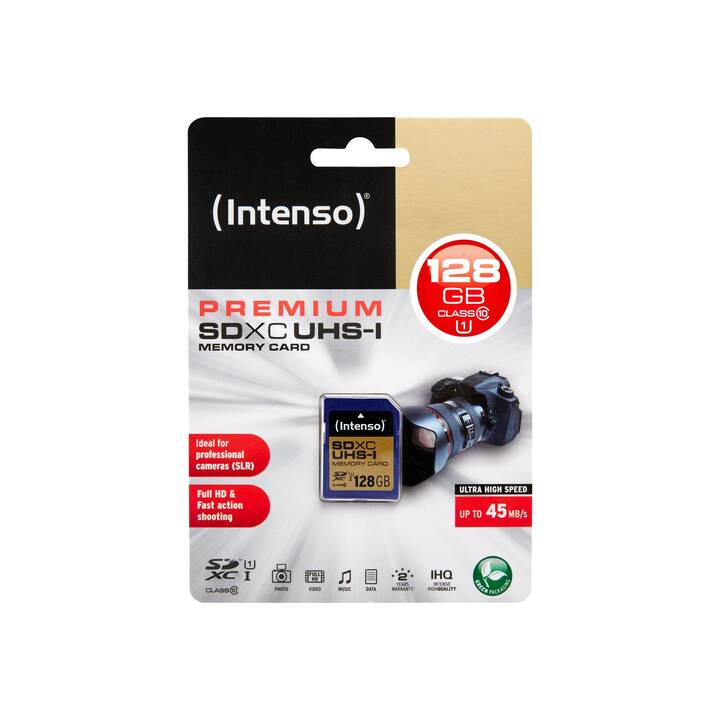 INTENSO SDXC Premium (Class 10, 128 Go, 45 Mo/s)