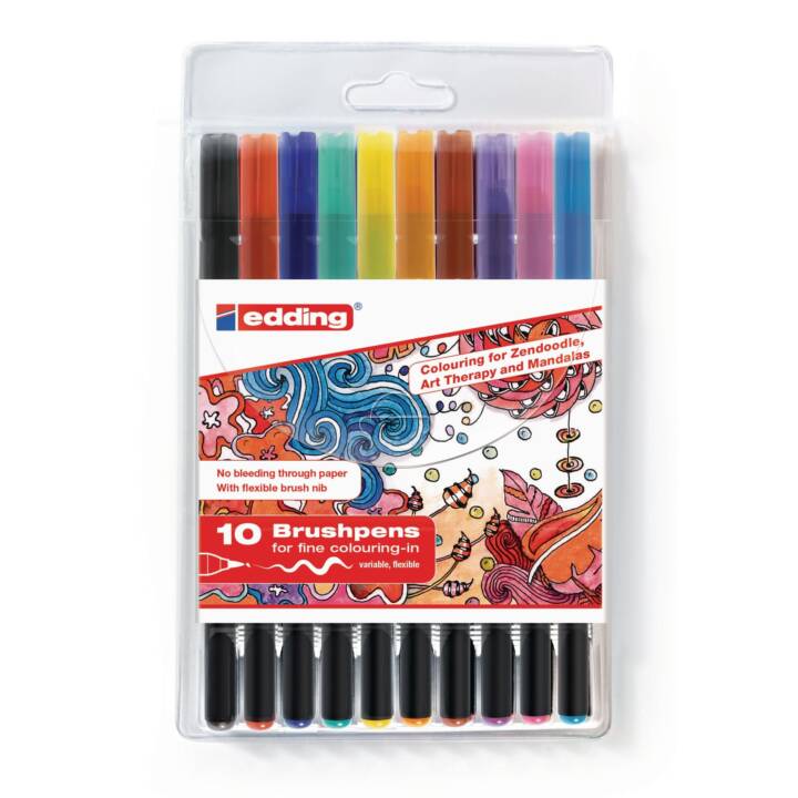 EDDING Crayon feutre (Multicolore, 10 pièce)