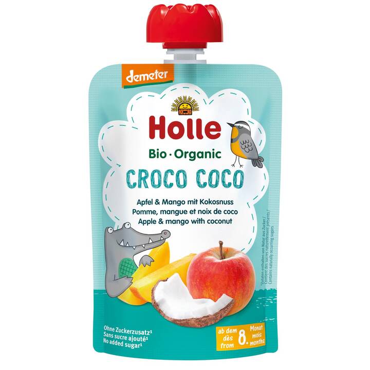HOLLE Croco Coco Purea di frutta Sacchetto per la spremitura (100 g)