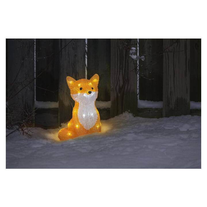 KONSTSMIDE Figurine lumineuse de Noël Acrylic (Renard, 32 LEDs)