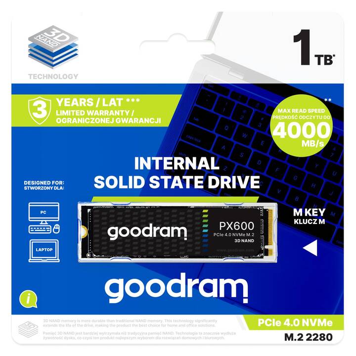 GOODRAM SSDPR-PX600-1K0-80 (PCI Express, 1000 GB)
