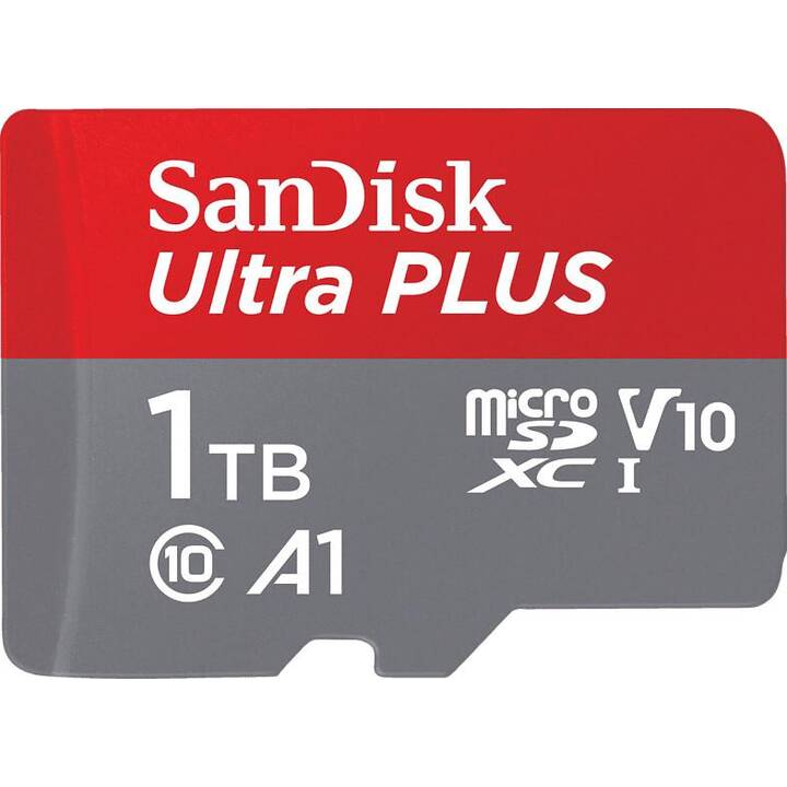 SANDISK MicroSDXC Ultra PLUS (Video Class 10, UHS-I Class 1, A1, 1000 Go, 160 Mo/s)