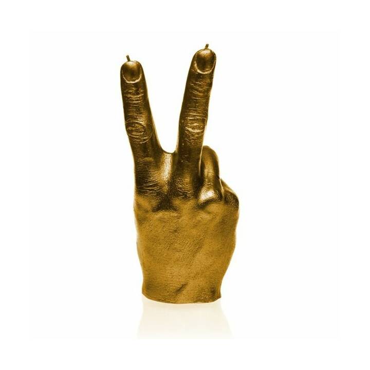 CANDELLANA Candela con motivo Hand Peace (Oro)