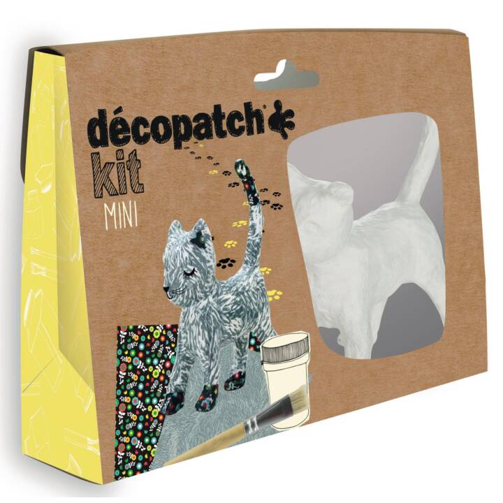 DÉCOPATCH mini Cat Bricolage della carta (Incollare, Pitturare)