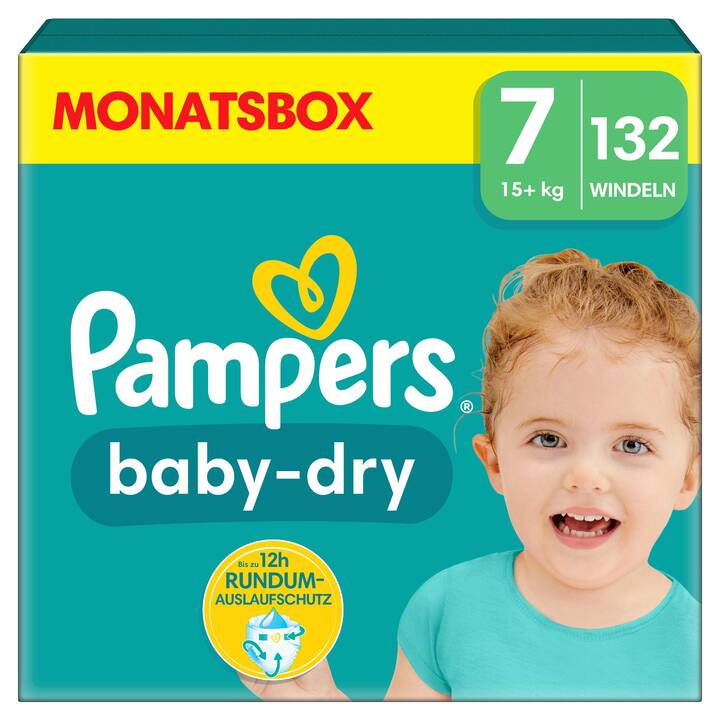 PAMPERS Baby-Dry XX-Large T. 7 (132 pièce)