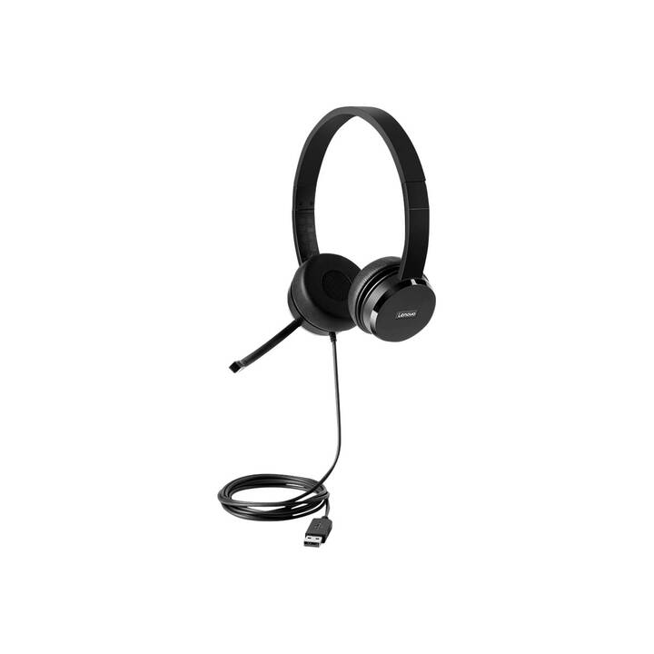LENOVO Office Headset 100 (On-Ear, Kabel, Schwarz)