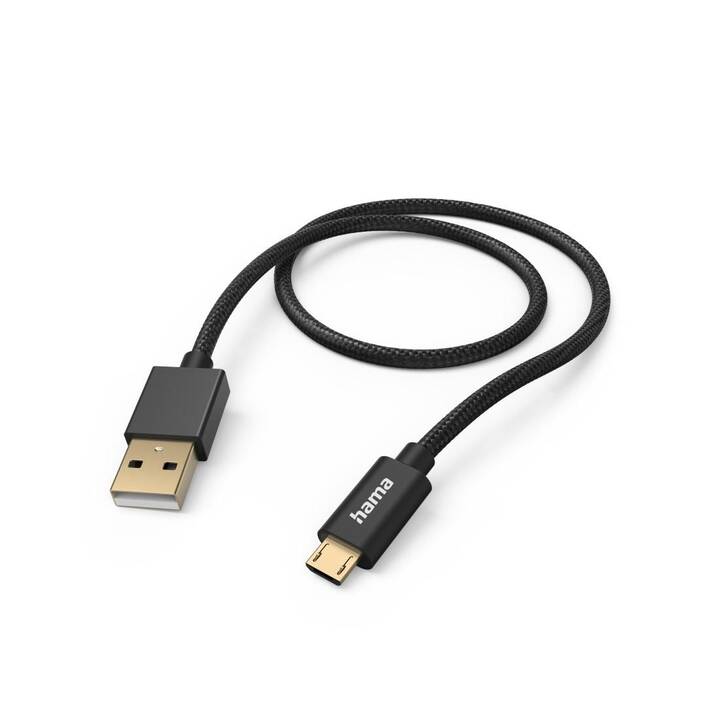 HAMA Fabric Cavo (Spina USB 2.0 di tipo A, Micro USB Typ B, 1.5 m)