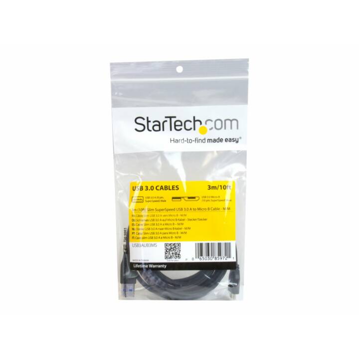 STARTECH.COM Câble USB (USB Type-A, Micro USB, 3 m)