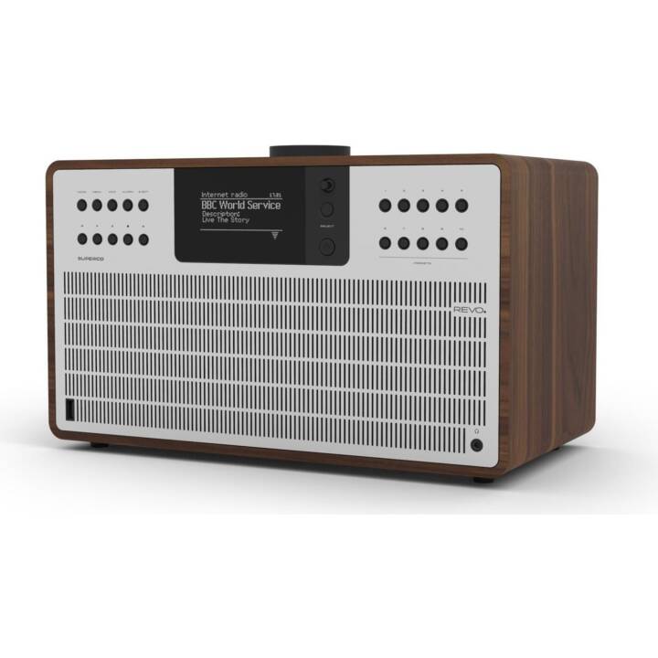 REVO SuperCD Radio pour cuisine / -salle de bain (Argent, Brun)