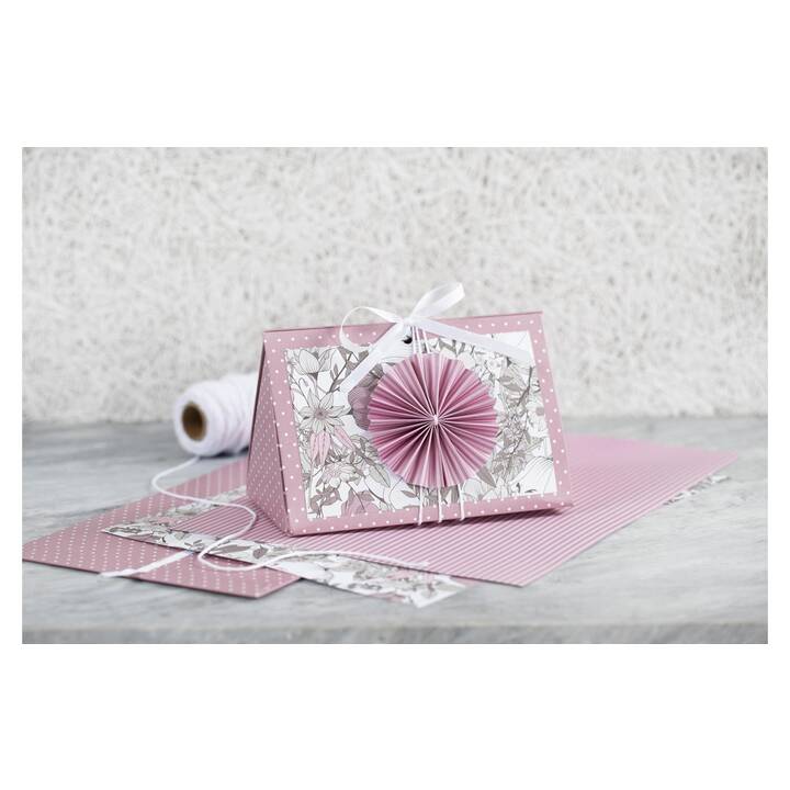CREATIV COMPANY Boîtes cadeau Vivi Gade-Design (3 Stk, Pink, Blanc, Rose, Pointé)
