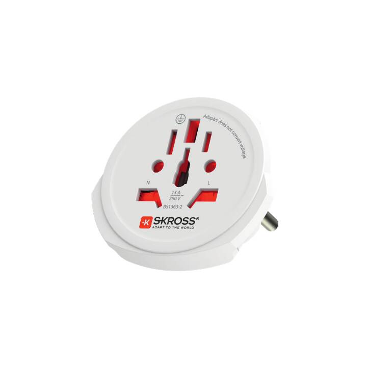 SKROSS Adattatore viaggio PRO+ USB (Europa, Regno Unito, Brasile, Italia, USA, Australia, Svizzera, China / Europa, Regno Unito, Giappone, Brasile, Italia, USA, Australia, China, Svizzera)