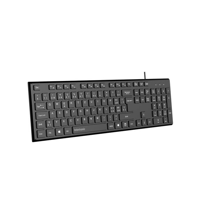 Keyboard Inter INTERTRONIC Wired Keyboard (USB, Schweiz, Deutschland, Kabel ...