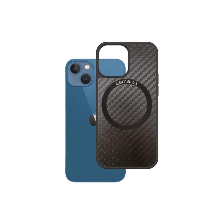 4SMARTS Backcover (iPhone 14, Black, Carbone)